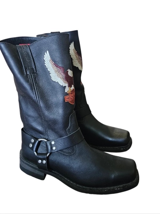 Harley-Davidson Darren Harness Motorcycle Boots Black Leather Men Size 11 D93216 main image 9